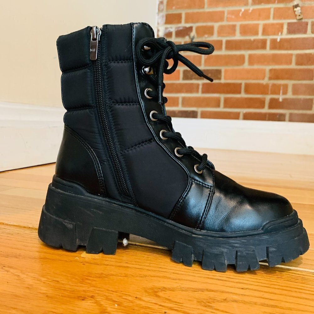 Marc Fisher LTD Womens Black Combat & Lace-up Boots 8 Medium - Picture 9 of 13
